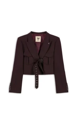 CROP BLAZER STUD