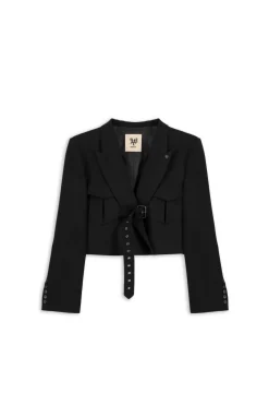 CROP BLAZER STUD