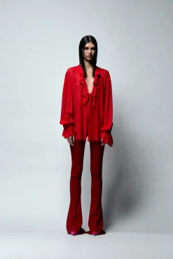 RUFFLE BLOUSE BIBA